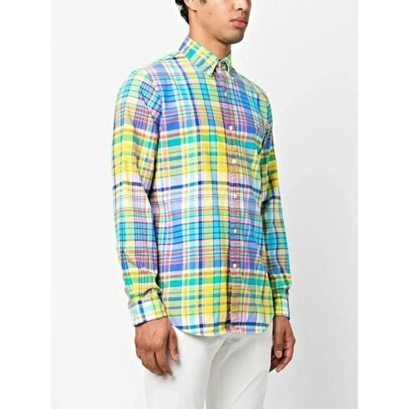 Polo Ralph Lauren Men's Cotton Plaid Check Long Sleeve Shirt Size M (MSRP $125) - Picture 2 of 7